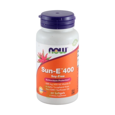 НАУ ФУДС ВИТАМИН Е СЪН драже 400 IU 60 броя / NOW FOODS VITAMIN E