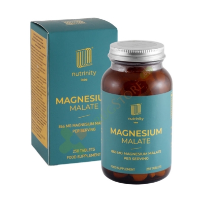 МАГНЕЗИЕВ МАЛАТ таблетки 50 мг 250 броя / NUTRINITY LABS MAGNESIUM MALATE