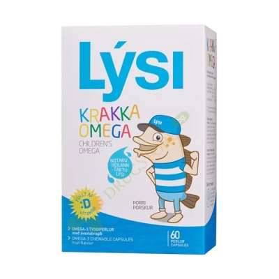 ОМЕГА 3 дъвчащи капсули 60 броя / LYSI OMEGA 3