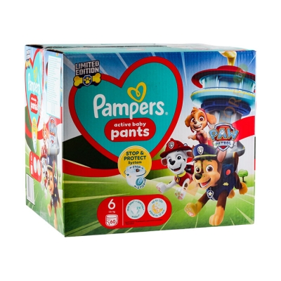 ПАМПЕРС ГАЩИ ПЕС ПАТРУЛ №6 13+ кг 60 броя / PROCTER & GAMBLE PAMPERS PANTS PAW PATROL