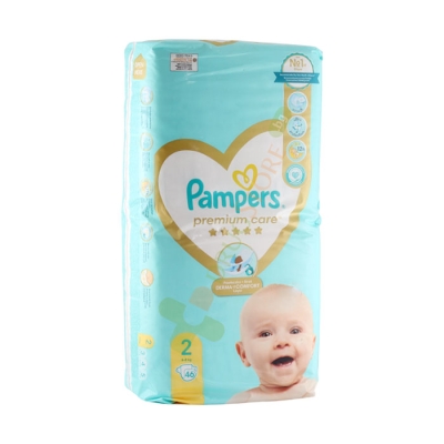 ПАМПЕРС ПРЕМИУМ КЕЪР №2 4 - 8 кг 46 броя / PROCTER & GAMBLE PAMPERS PREMIUM CARE 4 - 8 kg