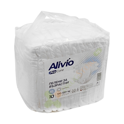 ПЕЛЕНИ ЗА ВЪЗРАСТНИ ДНЕВНИ размер ХL 10 броя / ALIVIO DIAPERS FOR ADULT DAILY