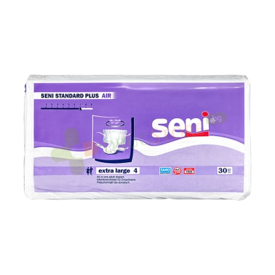 ПАМПЕРС ЗА ВЪЗРАСТНИ СЕНИ СТАНДАРТ ЕЪР размер XL 30 броя / SENI ADULT DIAPERS STANDARD AIR