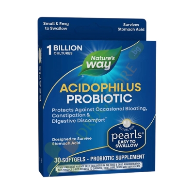 ПЕРЛИ ПРОБИОТИК АЦИДОФИЛУС DIGESTIVE HEALTH капсули 30 броя / NATURES WAY PROBIOTIC PEARLS ACIDOPHILUS DIGESTIVE HEALTH