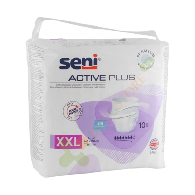 ПРЕДПАЗНО БЕЛЬО ЗА ВЪЗРАСТНИ СЕНИ АКТИВ ПЛЮС размер XXL 10 броя / SENI ACTIVE PLUS DIAPERS FOR ADULTS XXL