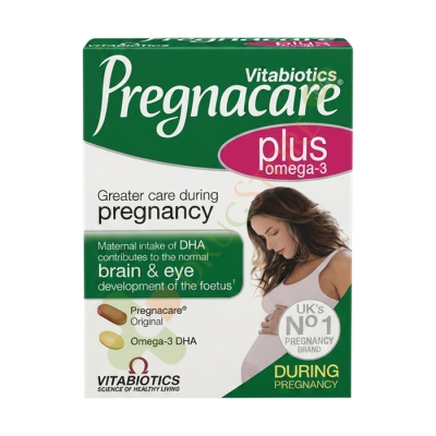 ПРЕГНАКЕЪР ПЛЮС ОМЕГА - 3 таблетки 28 броя + капсули 28 броя / VITABIOTICS PREGNACARE PLUS OMEGA