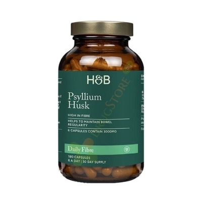 ПСИЛИУМ ХУСК капсули 180 броя / HOLLAND BARRETT PSYLLIUM HUSK