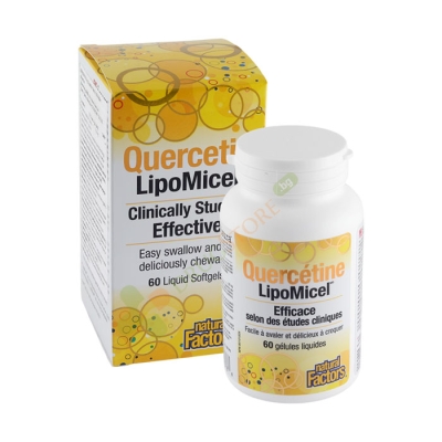 НАТУРАЛ ФАКТОРС КВЕРЦЕТИН ЛИПОМИЦЕЛ МАТРИКС капсули 60 броя / NATURAL FACTORS QUERCETIN LIPOMICEL MATRIX
