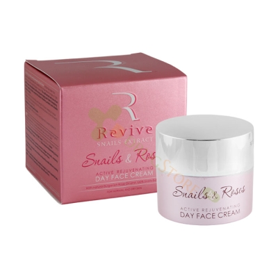 РЕВИВ ДНЕВЕН КРЕМ ЗА ЛИЦЕ С ЕКСТРАКТ ОТ ОХЛЮВИ И РОЗОВО МАСЛО 50 мл / REVIVE SNAIL EXTRACT AND ROSE OIL DAY CREAM