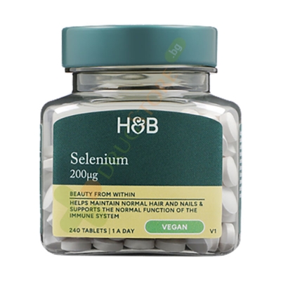 СЕЛЕН таблетки 200 мкг 240 броя / HOLLAND & BARRETT SELENIUM