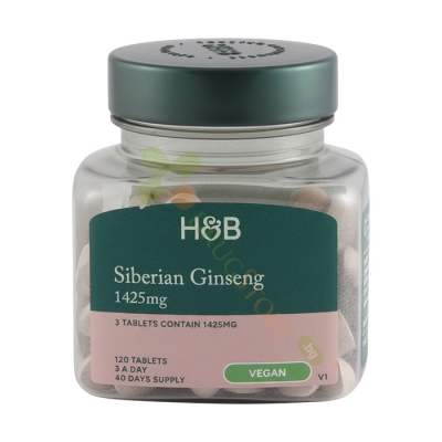 СИБИРСКИ ЖЕНШЕН таблетки 1500 мг. 120 броя / HOLLAND & BARRETT SIBERIAN GINSENG
