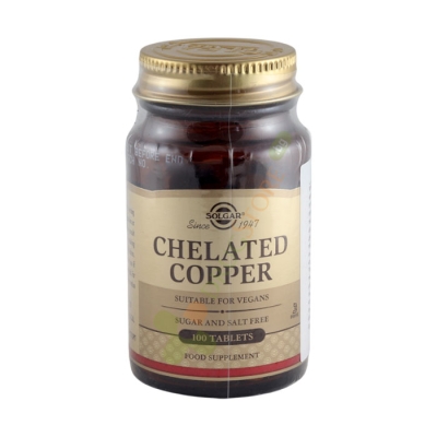 СОЛГАР ХЕЛАТИРАН МЕД таблетки 2,5 мг 100 броя / SOLGAR CHELATED COPPER