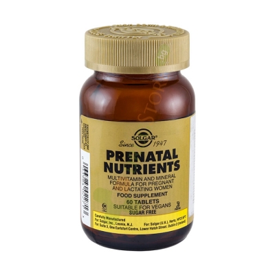 СОЛГАР ПРЕНАТАЛ таблетки 60 броя / SOLGAR PRENATAL NUTRIENTS