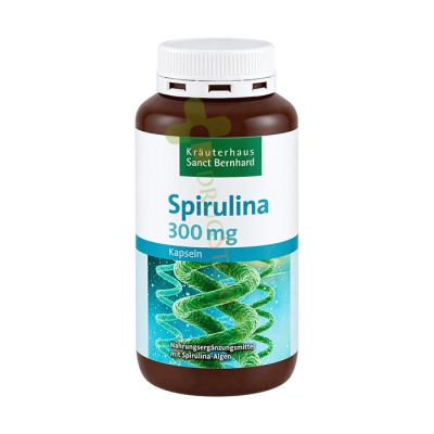 СПИРУЛИНА АКТИВ 3 капсули 300 мг 360 броя / SANCT BERNHARD SPIRULINA-ALGEN AKTIV 3