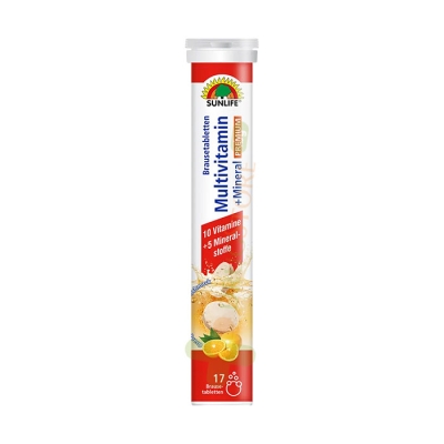 РАЗТВОРИМИ МУЛТИВИТАМИНИ + МИНЕРАЛИ ефервесцентни таблетки 17 броя / SUNLIFE MULTIVITAMINS + MINERALS effervescent tablets