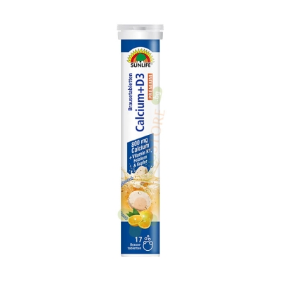 РАЗТВОРИМ КАЛЦИЙ + ВИТАМИН D3 ефервесцентни таблетки 17 броя / SUNLIFE CALCIUM + VITAMIN D3 effervescent tablets