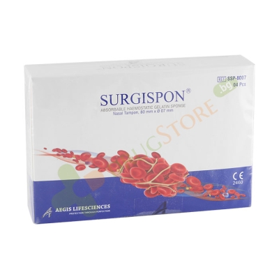 СЪРДЖИСПОН ЖЕЛАТИНОВА ГЪБА ТАМПОНИ ЗА НОС 4 броя / CAPEYPHARMA SURGISPON ABSORBABLE GELATIN SPONGE HAEMOSTATIC