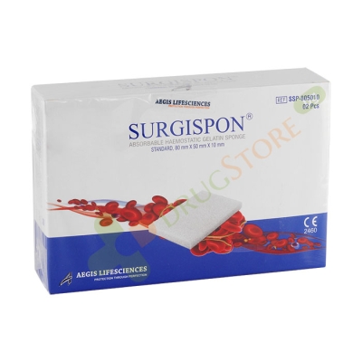 СЪРДЖИСПОН ЖЕЛАТИНОВА ГЪБА 2 броя / CAPEYPHARMA SURGISPON ABSORBABLE GELATIN SPONGE HAEMOSTATIC