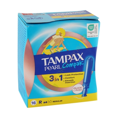 ТАМПОНИ ТАМПАКС ПЕРЛА НОРМАЛ 16 броя / PROCTER & GAMBLE TAMPAX COMPAK PEARL NORMAL