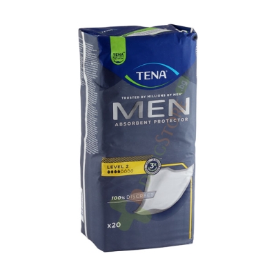 УРОЛОГИЧНИ ПРЕВРЪЗКИ ЗА МЪЖЕ LEVEL 2 MEDIUM 20 броя / TENA MEN UROLOGICAL BANDAGES LEVEL 2 MEDIUM