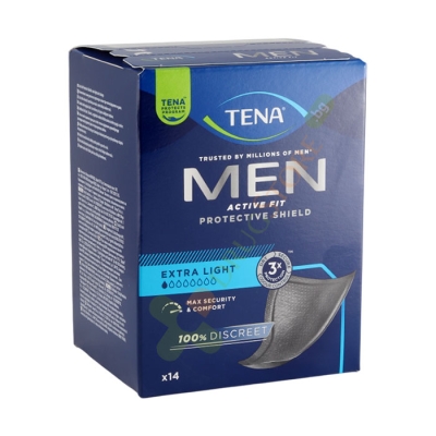 ТЕНА МЕН УРОЛОГИЧНИ ПОДЛОЖКИ EXTRA LIGHT 14 броя / TENA UROLOGICAL BANDAGES MEN EXTRA LIGHT