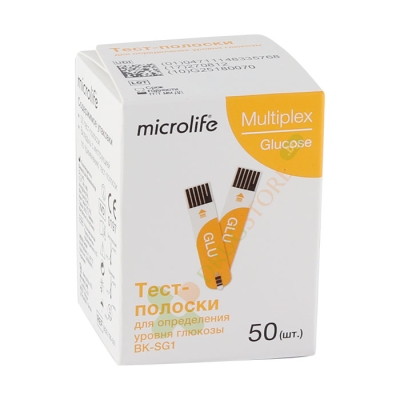 ТЕСТ ЛЕНТИ MICROLIFE MULTIPLEX ЗА ГЛЮКОЗА 50 броя / MICROLIFE MULTIPLEX GLUCOSE TEST STRIPS