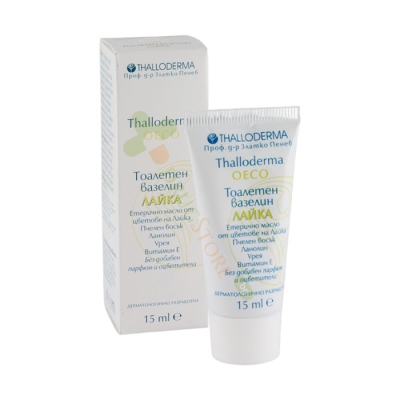 ТАЛОДЕРМА ВАЗЕЛИН С ЛАЙКА 15 мл / THALLODERMA VASELINE WITH CHAMOMILE ESSENTIAL OIL