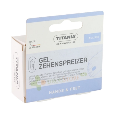 ТИТАНИЯ СИЛИКОНОВ СЕПАРАТОР ЗА ПРЪСТИ 2 броя 5231 / TITANIA GEL TOE SEPARATOR 5231