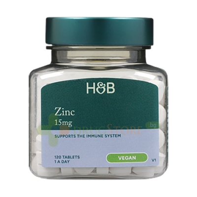 ЦИНК таблетки 15 мг 120 броя / HOLLAND & BARRETT ZINC