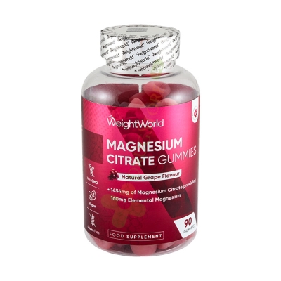 МАГНЕЗИЙ ЦИТРАТ ГЪМИ желирани таблетки 90 броя / WEIGHT WORLD MAGNESIUM CITRATE gummies 