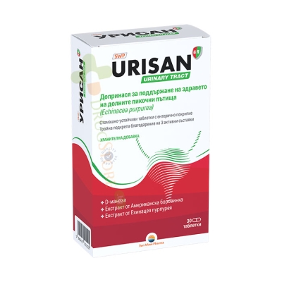 УРИСАН УРИНАРЕН ТРАКТ таблетки 30 броя / SUN WAVE PHARMA URISAN URINARI TRACT