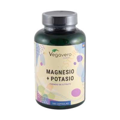 ВЕГАВЕРО МАГНЕЗИЙ + КАЛИЙ капсули 180 броя / VEGAVERO MAGNESIUM + KALIUM