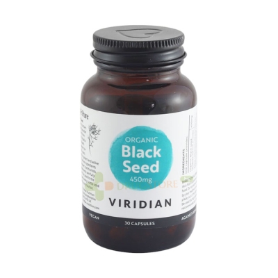 ОРГАНИЧЕН ЕКСТРАКТ ОТ ЧЕРЕН КИМИОН капсули 450 мг 30 броя / VIRIDIAN ORGANIC BLACK SEED