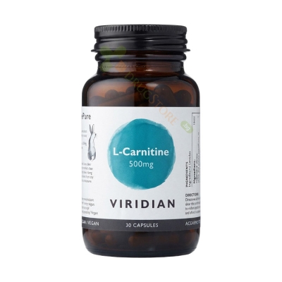 L - КАРНИТИН капсули 500 мг. 30 броя / VIRIDIAN L - CARNITINE capsules 500 mg. 30