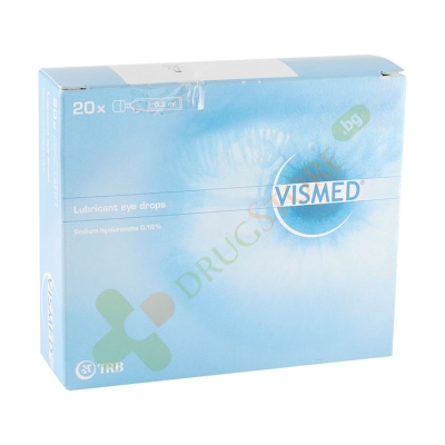 ВИСМЕД капки за очи 0.18% 0.3 мл 20 броя / VISMED lubricant eye drops