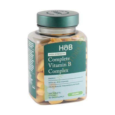ВИТАМИН B КОМПЛЕКС КЪМПЛИЙТ ЕНЕРДЖИ таблетки 120 броя / HOLLAND & BARRETT VIT B COMPLEX COMPLETE ENERGY