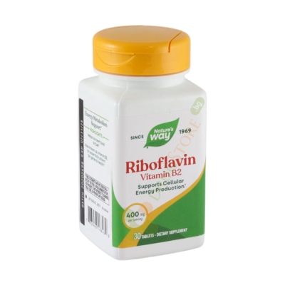ВИТАМИН B2 РИБОФЛАВИН таблетки 400 mg 30 броя / NATURE'S WAY VITAMIN B2 RIBOFLAVIN