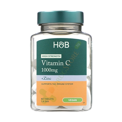 ВИТАМИН C + ЦИНК таблетки 60 броя / HOLLAND & BARRETT VITAMIN C & ZYNC