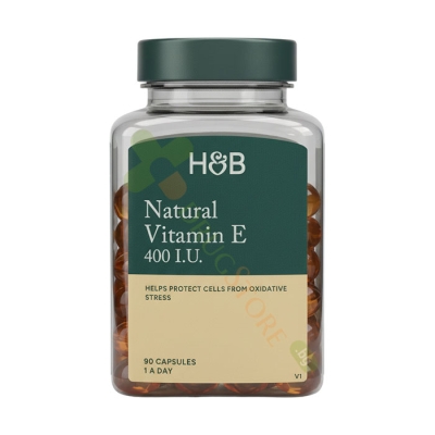 ВИТАМИН E НАТУРАЛЕН 400 IU капсули 90 броя / HOLLAND & BARRETT VITAMIN E NATURAL