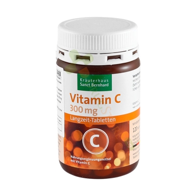 ВИТАМИН Ц С УДЪЛЖЕНО ОСВОБОЖДОВАНЕ таблетки 300 мг 120 броя / SANCT BERNHARD VITAMIN C LANGZEIT TABLETTEN