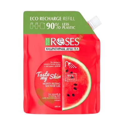 ДУШ ГЕЛ ДИНЯ ПЪЛНИТЕЛ 600 мл / NATURE OF AGIVA ROSES SHOWER GEL WATERMELON REFILL