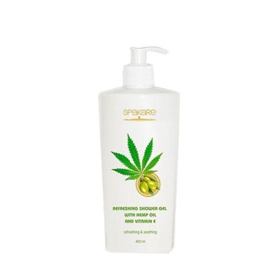 ДУШ ГЕЛ С КОНОП И ВИТАМИН Е 400 МЛ. / SPAKARE REFRESHING SHOWER GEL WITH HEMP OIL AND VITAMIN E