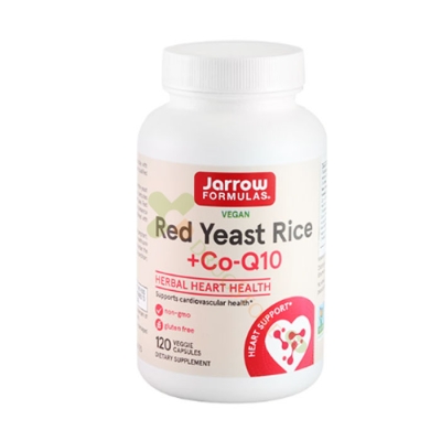 ДЖАРОУ ФОРМУЛАС ЧЕРВЕНА ОРИЗОВА МАЯ + КОЕНЗИМ Q10 капсули 120 броя / JARROW FORMULAS RED YEAST RICE + CO Q10
