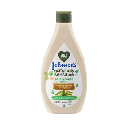 ДЖОНСЪНС НАТУРАЛИ СЕНЗИТИВ ДУШ ГЕЛ 395 мл / JOHNSON & JOHNSON NATURALLY SENSITIVE BABY BATH AND WASH