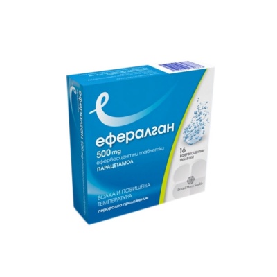 ЕФЕРАЛГАН ефервесцентни таблетки 500 мг. 16 броя / EFFERALGAN effervescent tablets 500 mg. 16