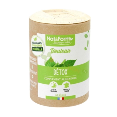 ЕКСТРАКТ ОТ БРЕЗОВИ ЛИСТА ДЕТОКС капсули 60 броя / NAT&FORM BIRCH LEAF EXTRACT DETOX