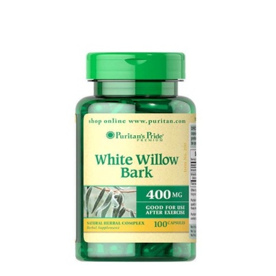 ЕКСТРАКТ ОТ КОРА НА БЯЛА ВЪРБА капсули 400 мг. 100 броя / PURITAN'S PRIDE WHITE WILLOW BARK