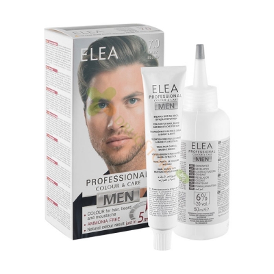 ЕЛЕА БОЯ ЗА МЪЖЕ - КОСА, БРАДА И МУСТАЦИ 7.0 ТЪМНО РУС / ELEA PROFESSIONAL COLOUR FOR HAIR, BEARD & MOUSTACHE FOR MEN 7.0