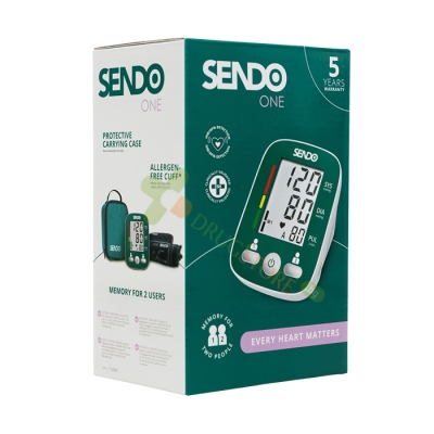 ЕЛЕКТРОНЕН АПАРАТ ЗА ИЗМЕРВАНЕ НА КРЪВНО НАЛЯГАНЕ ЗА ГОРНА ЧАСТ НА РЪКАТА СЕНДО УАН / UPPER ARM TYPE DIGITAL DEVICE FOR MEASURING BLOOD PRESSURE SENDO ONE