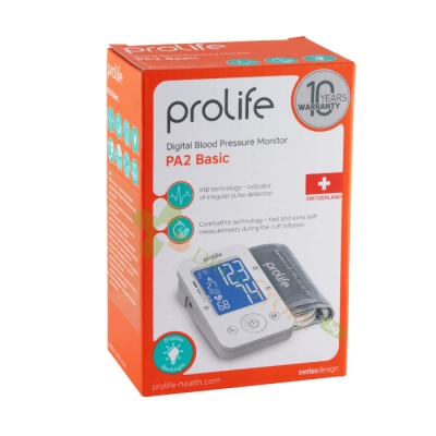 ЕЛЕКТРОНЕН АПАРАТ ЗА КРЪВНО НАЛЯГАНЕ ЗА ПРЕДМИШНИЦА ПРОЛАЙФ PA2 BASIC NEW / PROLIFE PA2 BASIC NEW AUTOMATIC BLOOD PRESSURE MONITOR